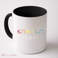 Kamala Harris Funny Cat Lettering Positive Gift Coffee Mug thumb 0