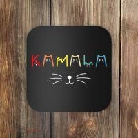 Kamala Harris Funny Cat Lettering Positive Gift Coaster thumb 0