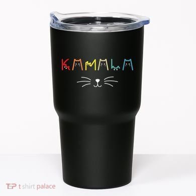 Kamala Harris Funny Cat Lettering Positive Gift Tumbler
