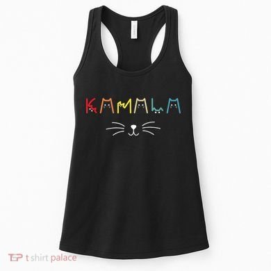 Kamala Harris Funny Cat Lettering Positive Gift Women's Tank Top