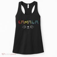Kamala Harris Funny Cat Lettering Positive Gift Women's Tank Top thumb 0