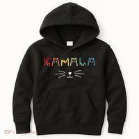 Kamala Harris Funny Cat Lettering Positive Gift Kids Hoodie thumb 0
