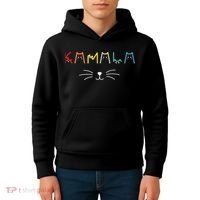 Kamala Harris Funny Cat Lettering Positive Gift Kids Hoodie thumb 4