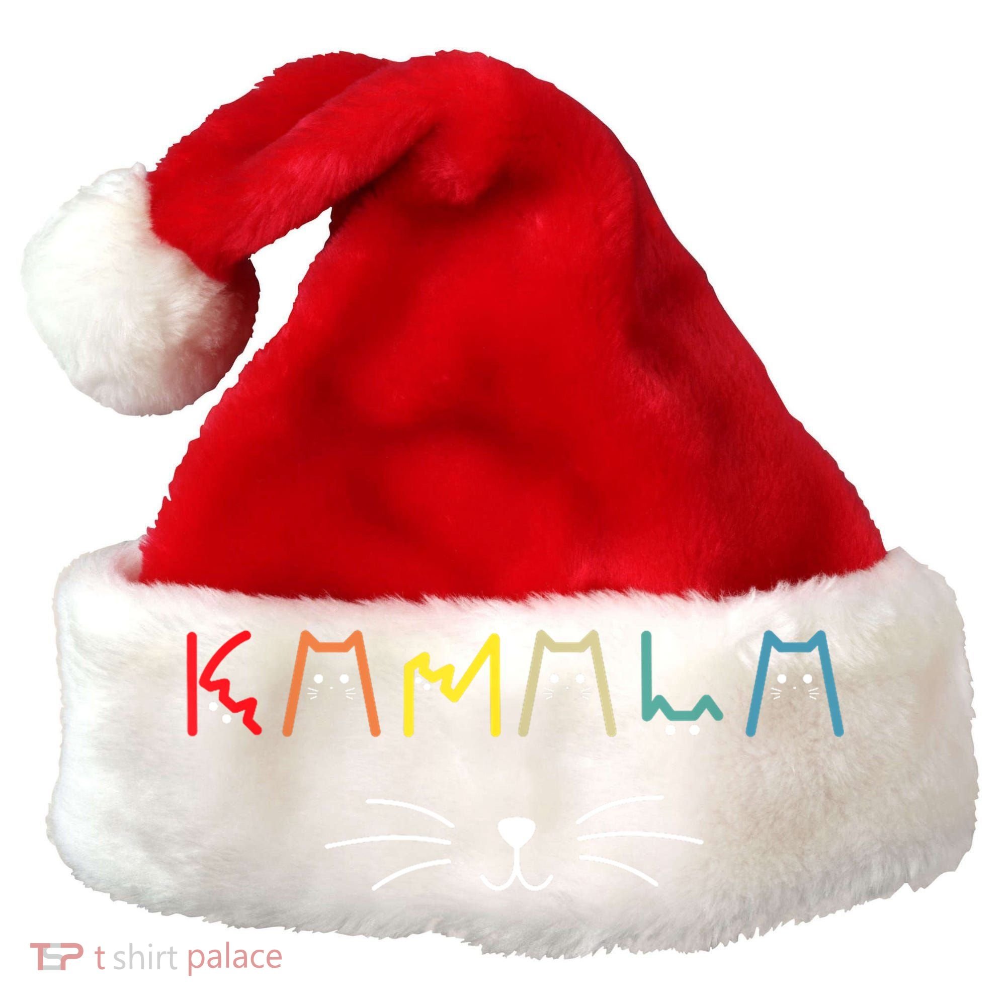 Kamala Harris Funny Cat Lettering Positive Gift Santa Hat