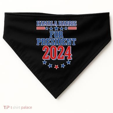 Kamala Harris For President 2024 USA-Made Doggie Bandana
