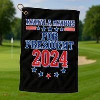 Kamala Harris For President 2024 Golf Towel thumb 1
