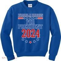Kamala Harris For President 2024 Kids Sweatshirt thumb 0