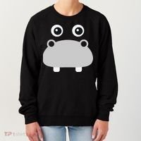 Kawaii Hippo Face Easy Halloween Costume Women's Sweatshirt thumb 0