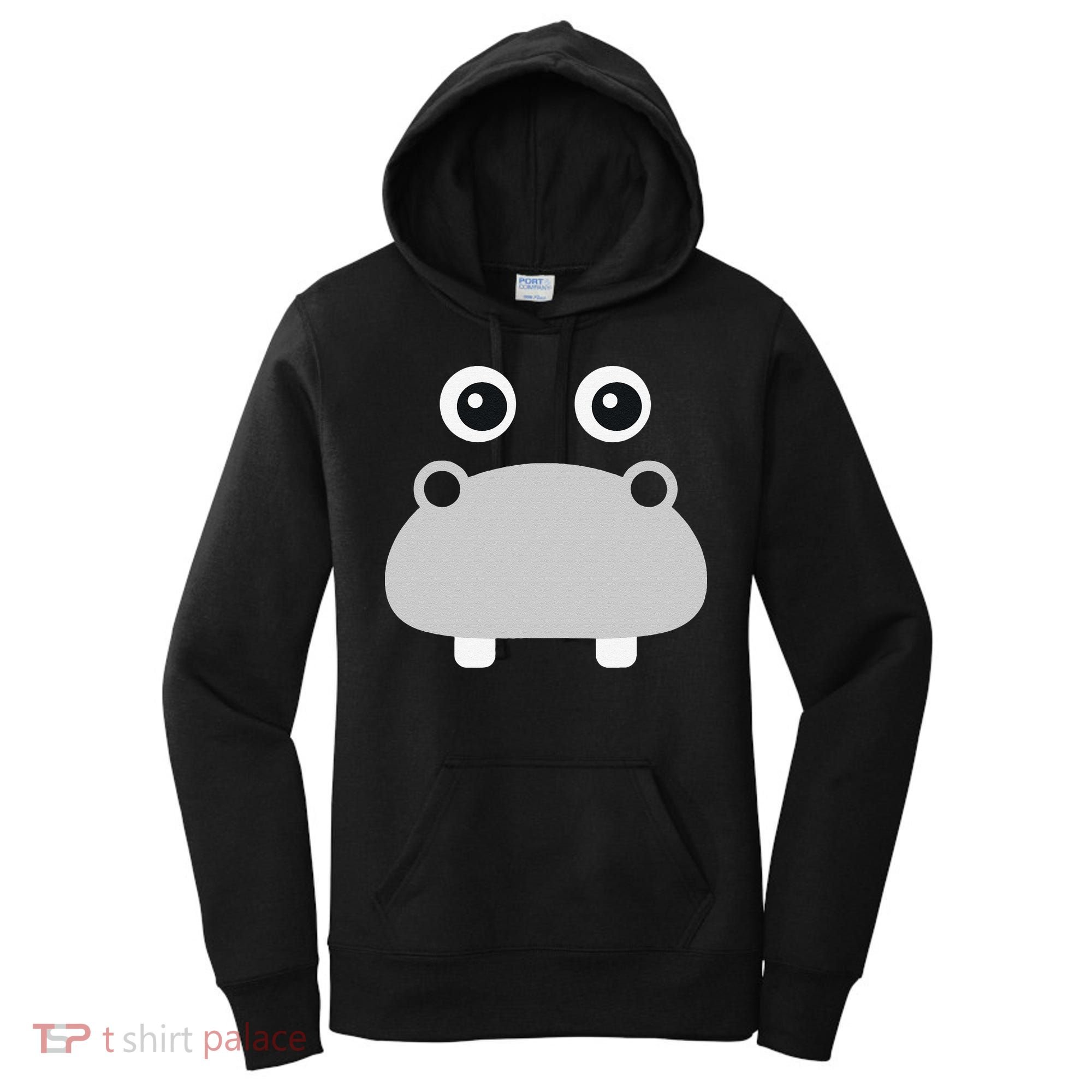 Kawaii Hippo Face Easy Halloween Costume Women's Hoodie