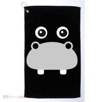 Kawaii Hippo Face Easy Halloween Costume Golf Towel thumb 0