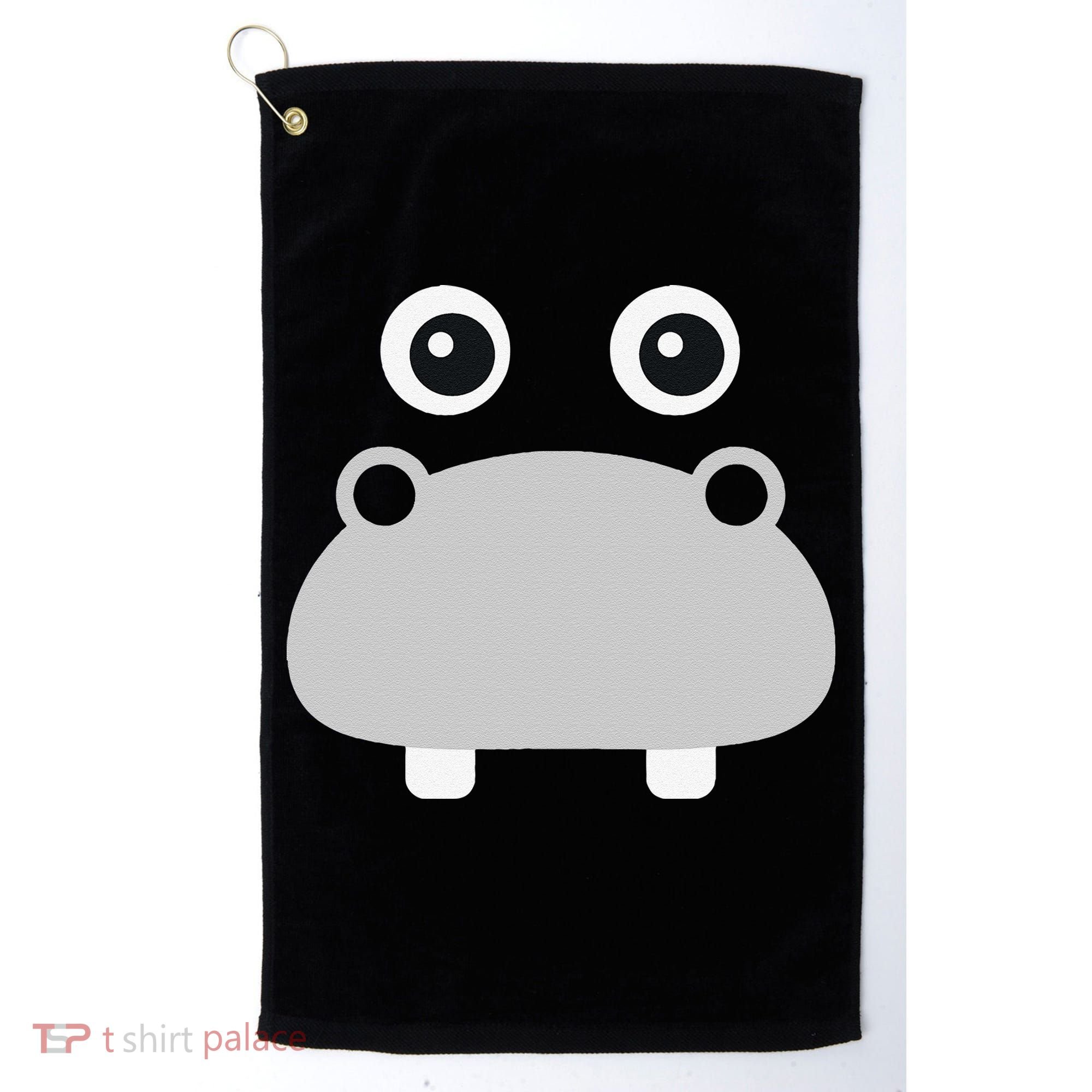 Kawaii Hippo Face Easy Halloween Costume Golf Towel