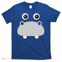 Kawaii Hippo Face Easy Halloween Costume T-Shirt thumb 0