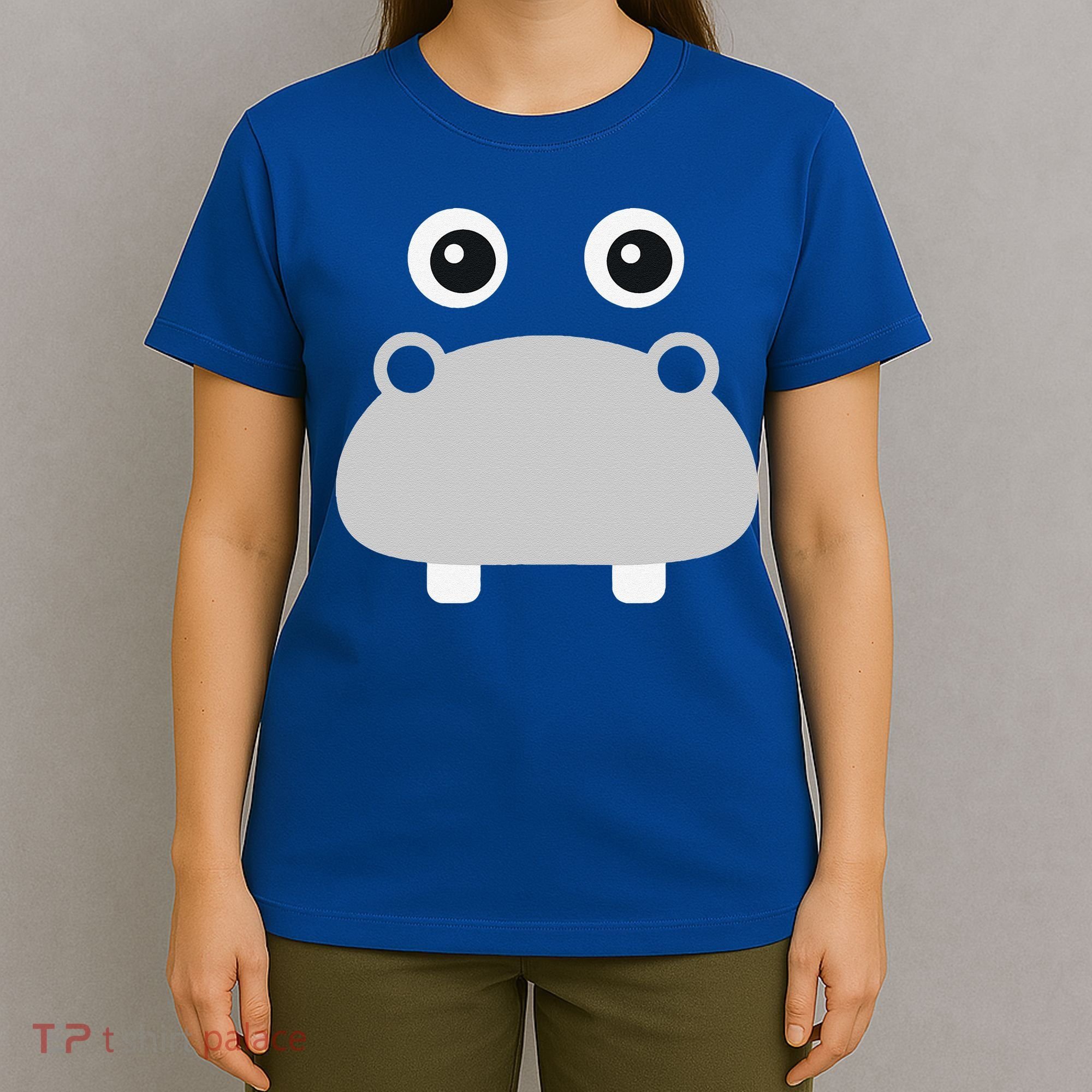 Kawaii Hippo Face Easy Halloween Costume T-Shirt