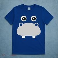 Kawaii Hippo Face Easy Halloween Costume T-Shirt thumb 5