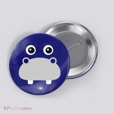 Kawaii Hippo Face Easy Halloween Costume Button