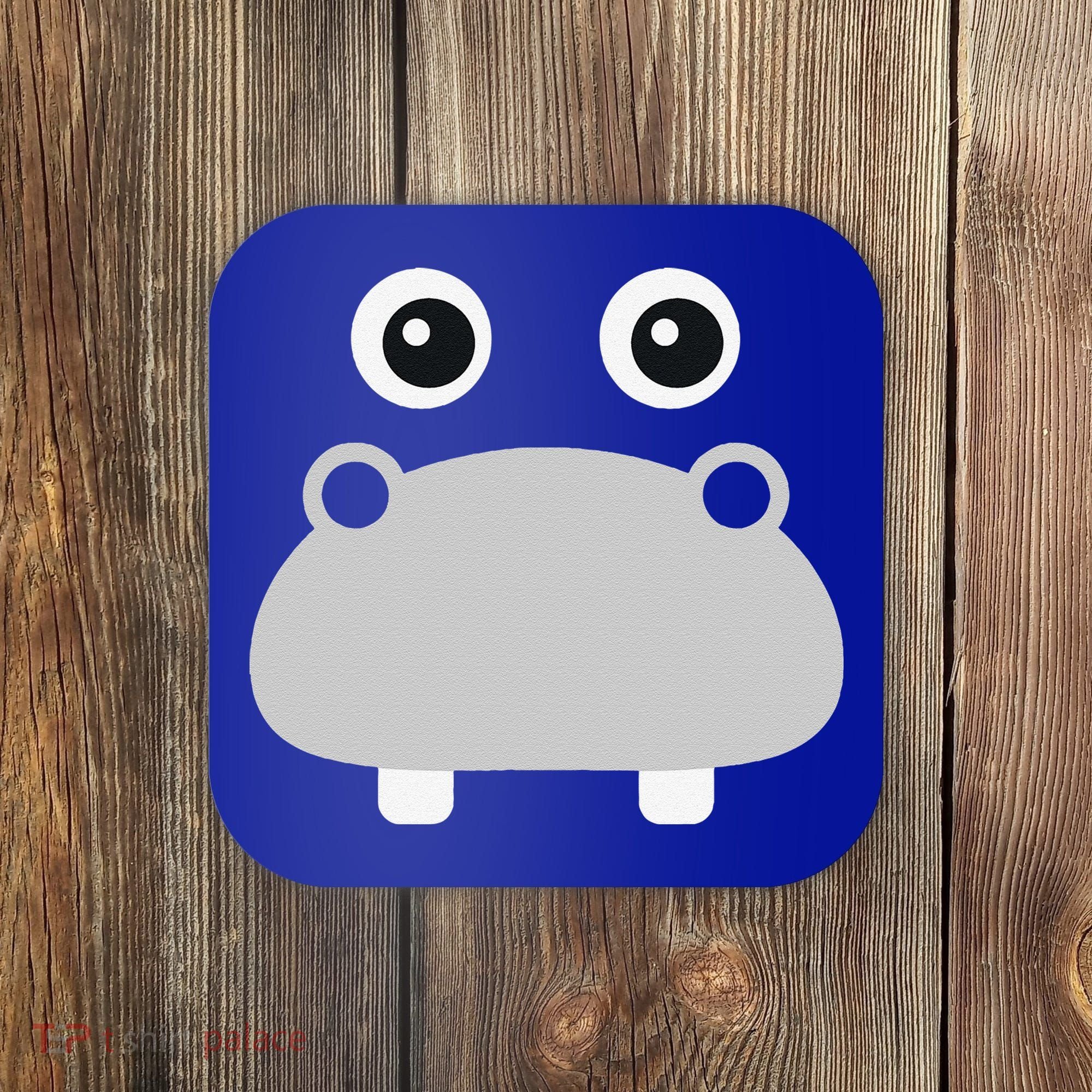 Kawaii Hippo Face Easy Halloween Costume Coaster