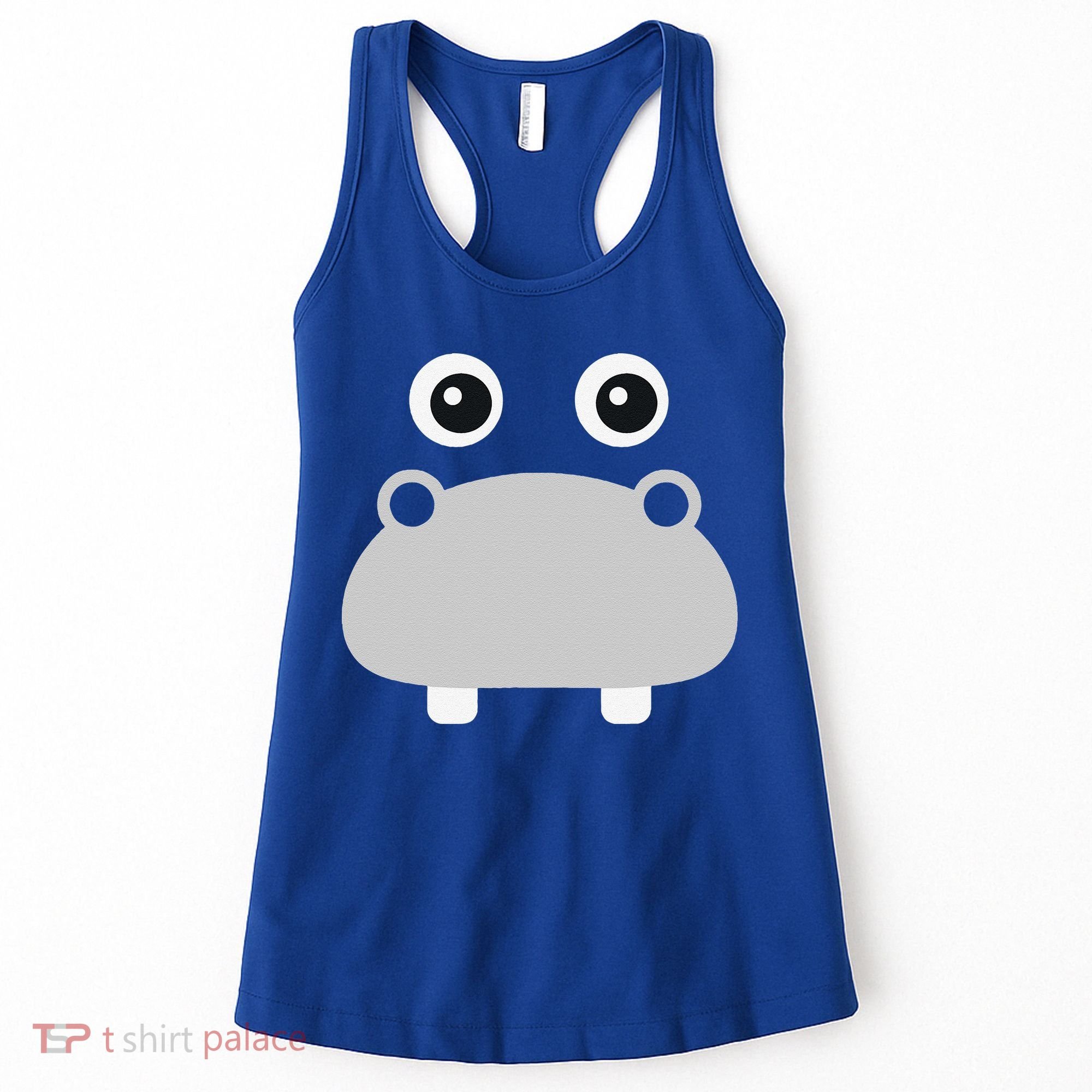 Kawaii Hippo Face Easy Halloween Costume Women's Tank Top