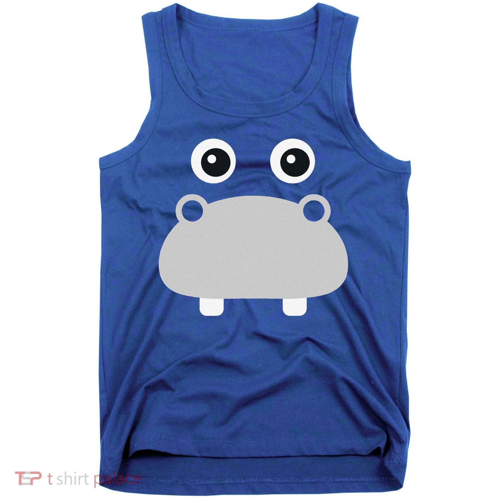 Kawaii Hippo Face Easy Halloween Costume Tank Top