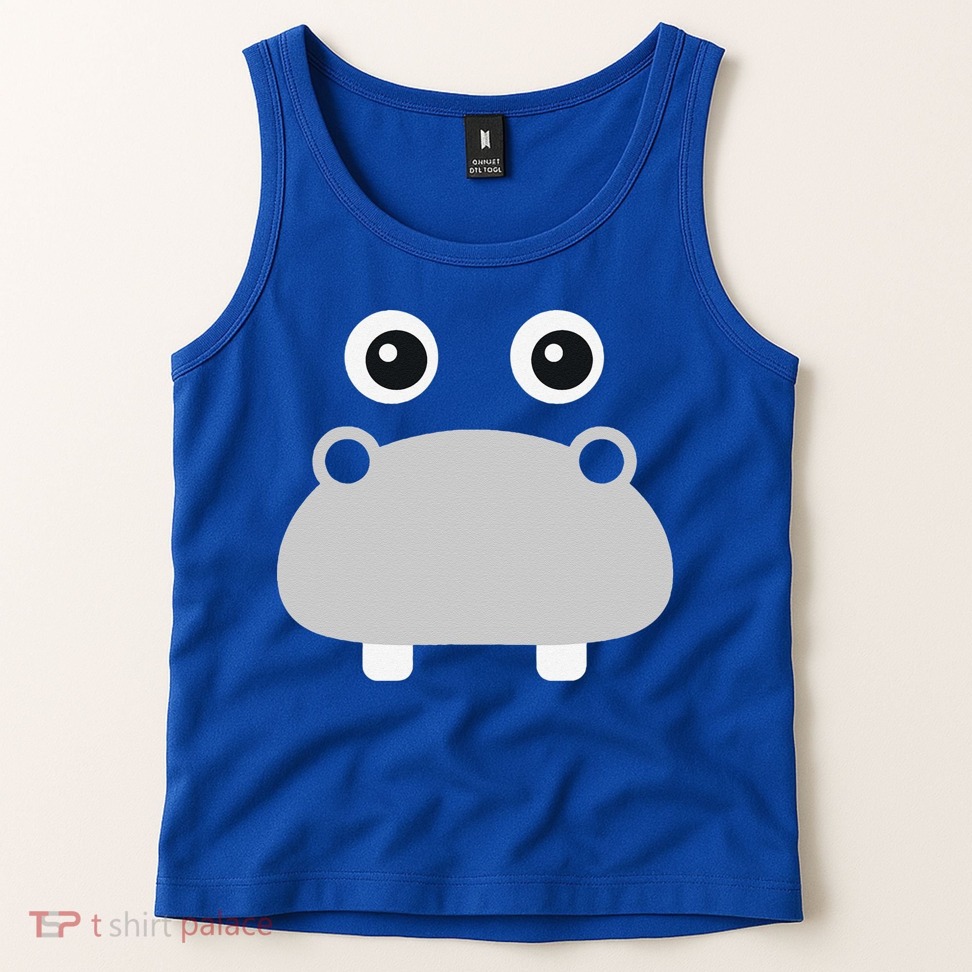 Kawaii Hippo Face Easy Halloween Costume Tank Top