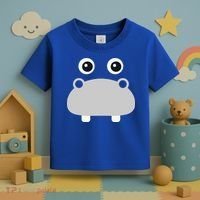 Kawaii Hippo Face Easy Halloween Costume Toddler T-Shirt thumb 3
