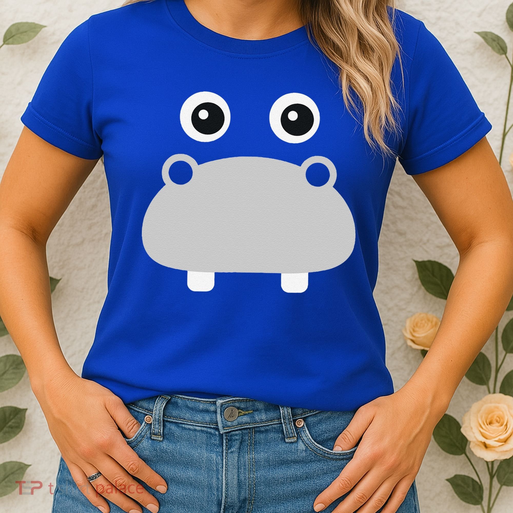 Kawaii Hippo Face Easy Halloween Costume Women's T-Shirt