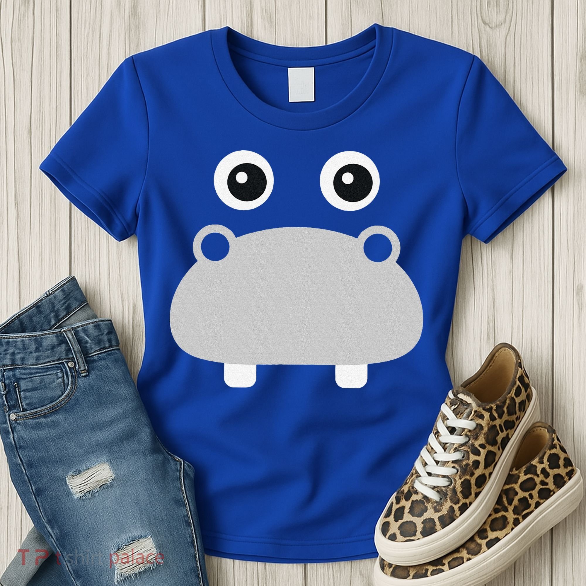 Kawaii Hippo Face Easy Halloween Costume Women's T-Shirt