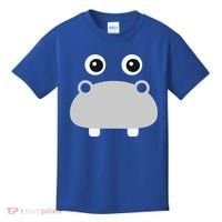 Kawaii Hippo Face Easy Halloween Costume Kids T-Shirt thumb 0