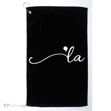Kamala Harris Funny Comma La Eleciton Golf Towel