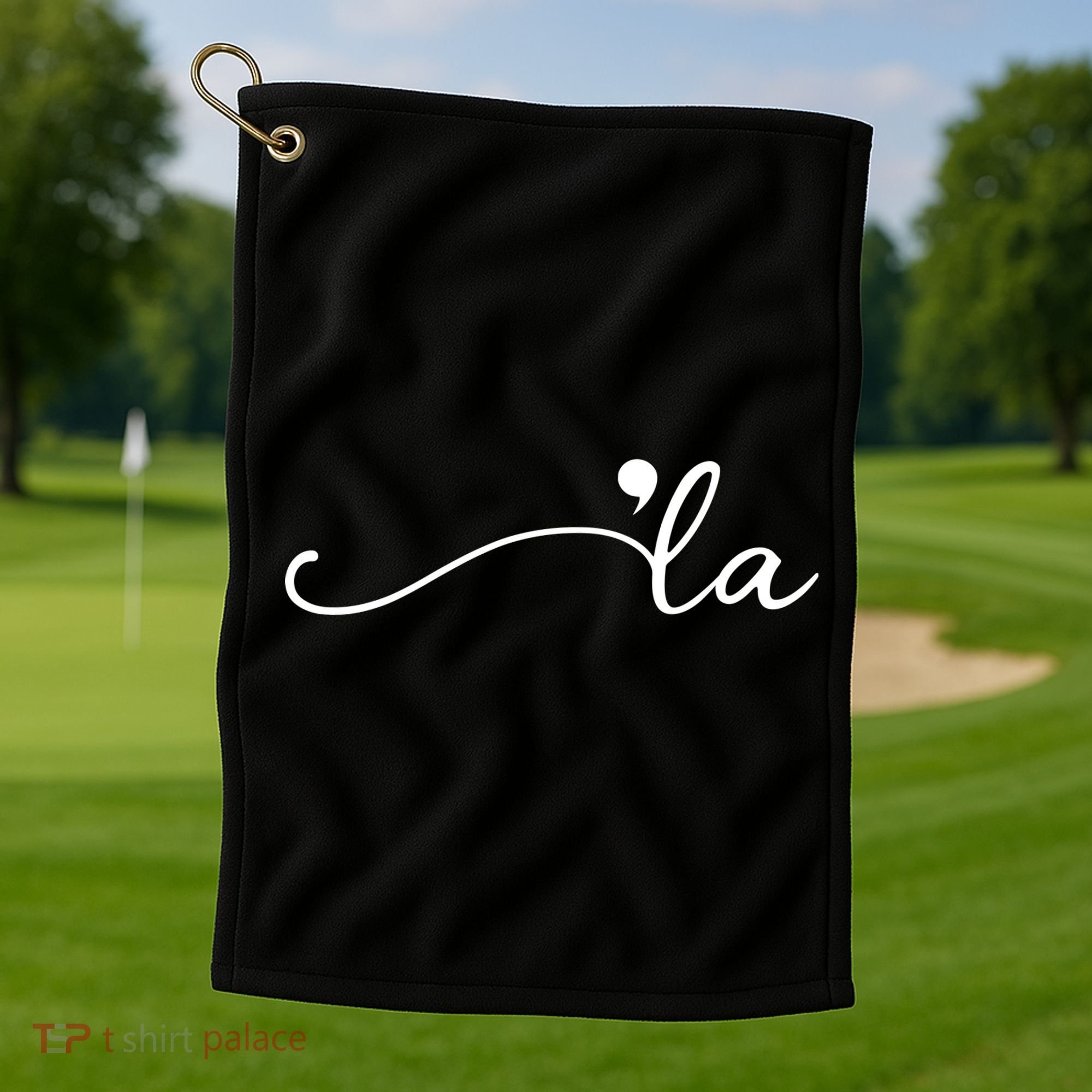 Kamala Harris Funny Comma La Eleciton Golf Towel