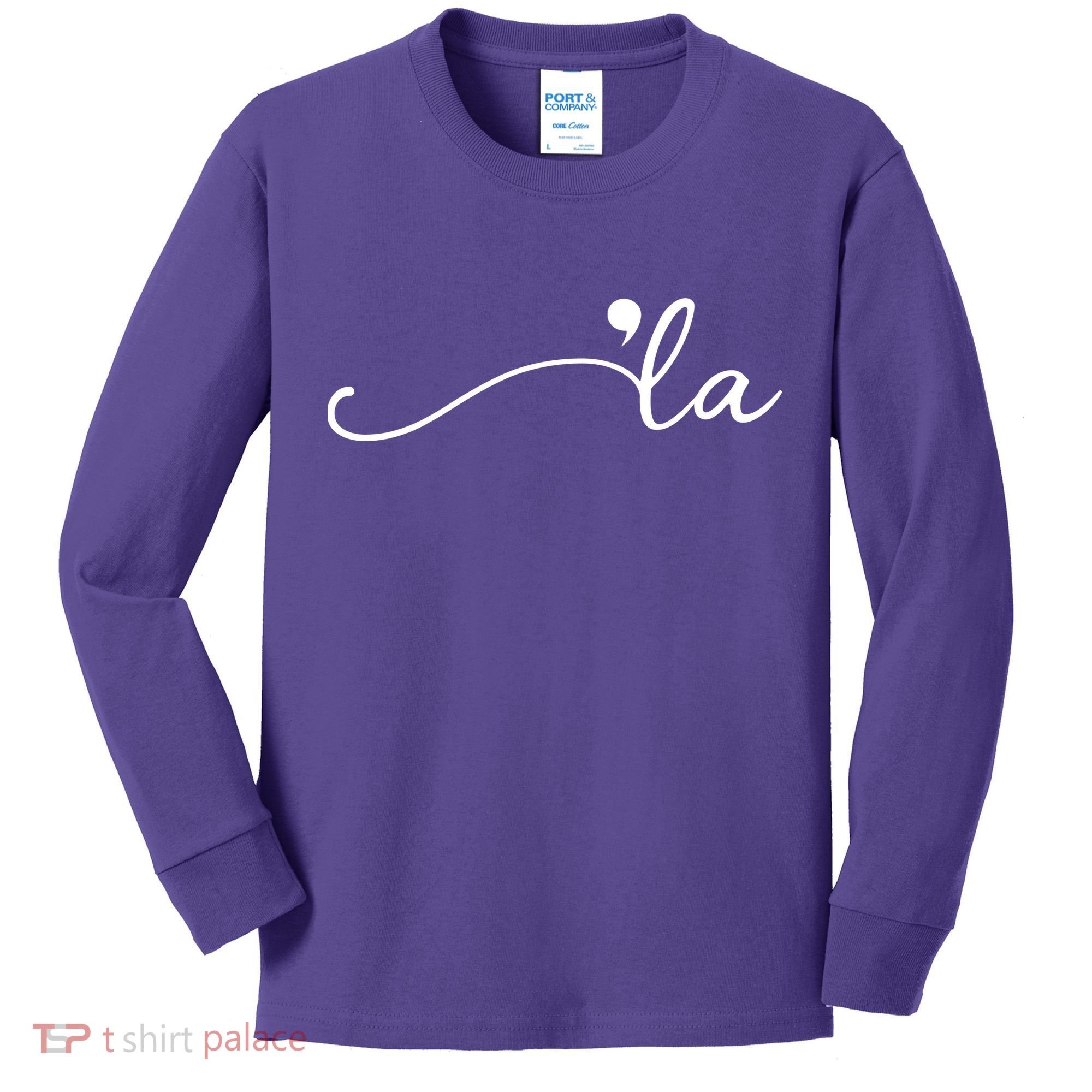 Kamala Harris Funny Comma La Eleciton Kids Long Sleeve Shirt