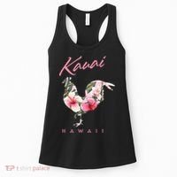 Kauai Hawaii Flower Hibiscus Chicken Lover Souvenir Women's Tank Top thumb 0