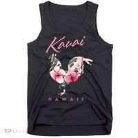 Kauai Hawaii Flower Hibiscus Chicken Lover Souvenir Tank Top thumb 0