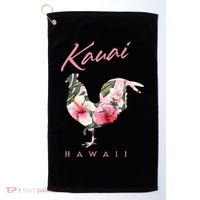 Kauai Hawaii Flower Hibiscus Chicken Lover Souvenir Golf Towel thumb 0
