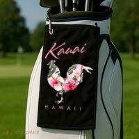 Kauai Hawaii Flower Hibiscus Chicken Lover Souvenir Golf Towel thumb 2