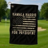Kamala Harris For President 2024 Election Golf Towel thumb 1