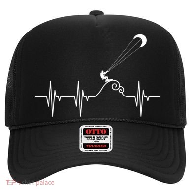 Kitesurfer Heartbeat Gift Kiteboard Kite Surfing Kiteboarding Gift Hat