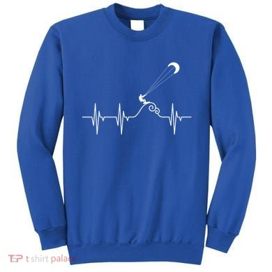 Kitesurfer Heartbeat Gift Kiteboard Kite Surfing Kiteboarding Gift Sweatshirt