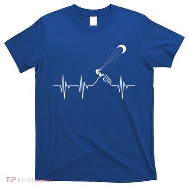 Kitesurfer Heartbeat Gift Kiteboard Kite Surfing Kiteboarding Gift T-Shirt