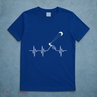 Kitesurfer Heartbeat Gift Kiteboard Kite Surfing Kiteboarding Gift T-Shirt thumb 5