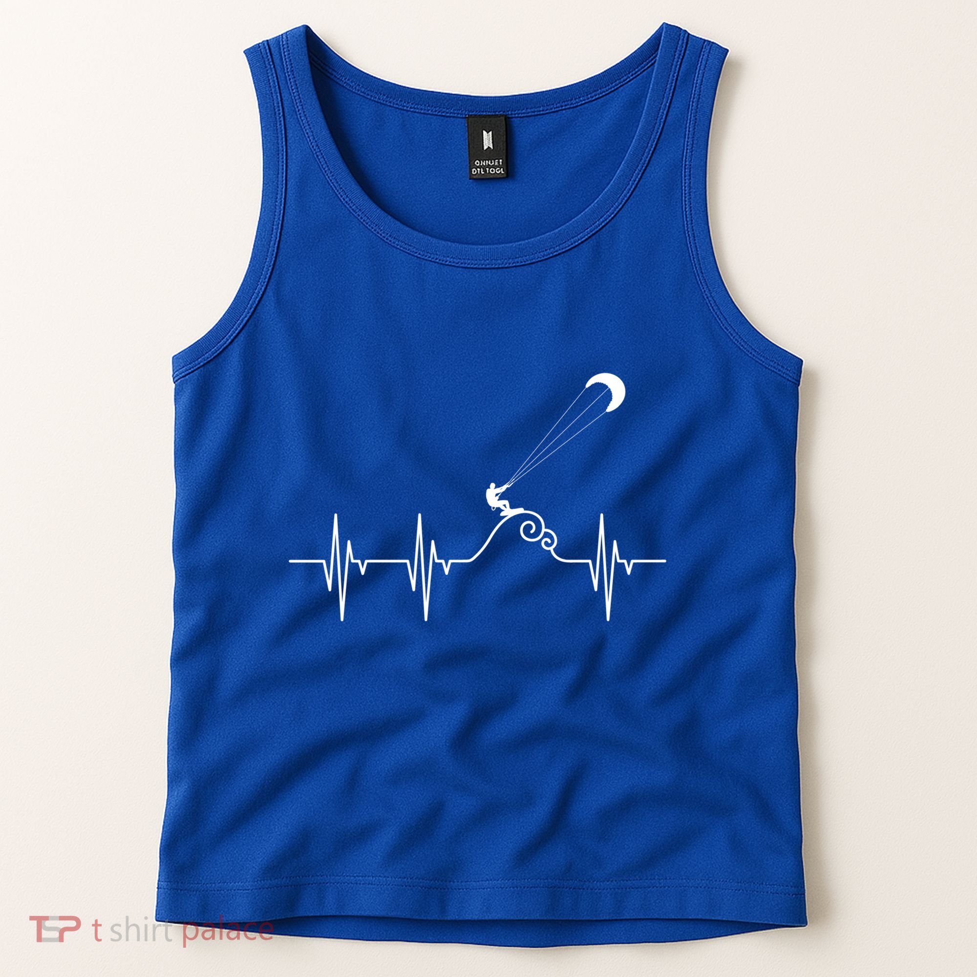 Kitesurfer Heartbeat Gift Kiteboard Kite Surfing Kiteboarding Gift Tank Top