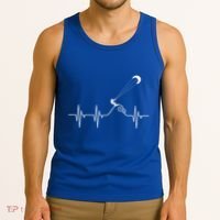 Kitesurfer Heartbeat Gift Kiteboard Kite Surfing Kiteboarding Gift Tank Top thumb 3