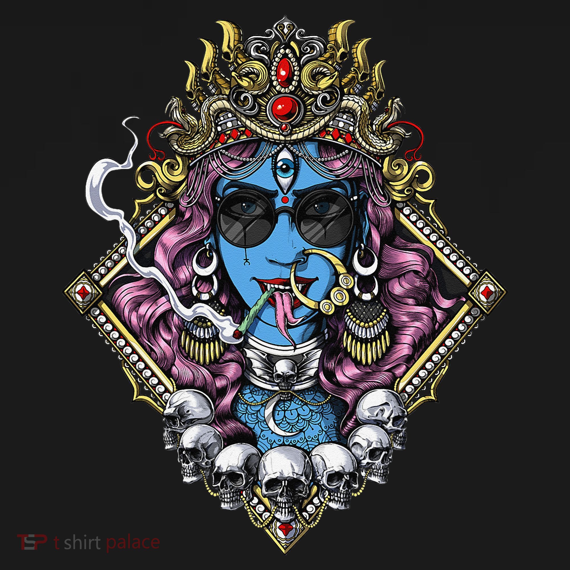Kali Hindu Goddess Hinduism Deity God Spiritual Zen Gothic T-Shirt