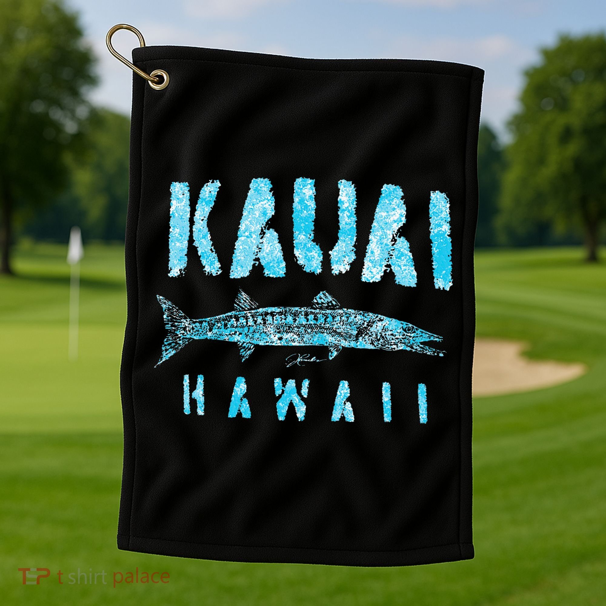 Kauai Hawaii Great Barracuda Golf Towel