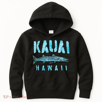 Kauai Hawaii Great Barracuda Kids Hoodie