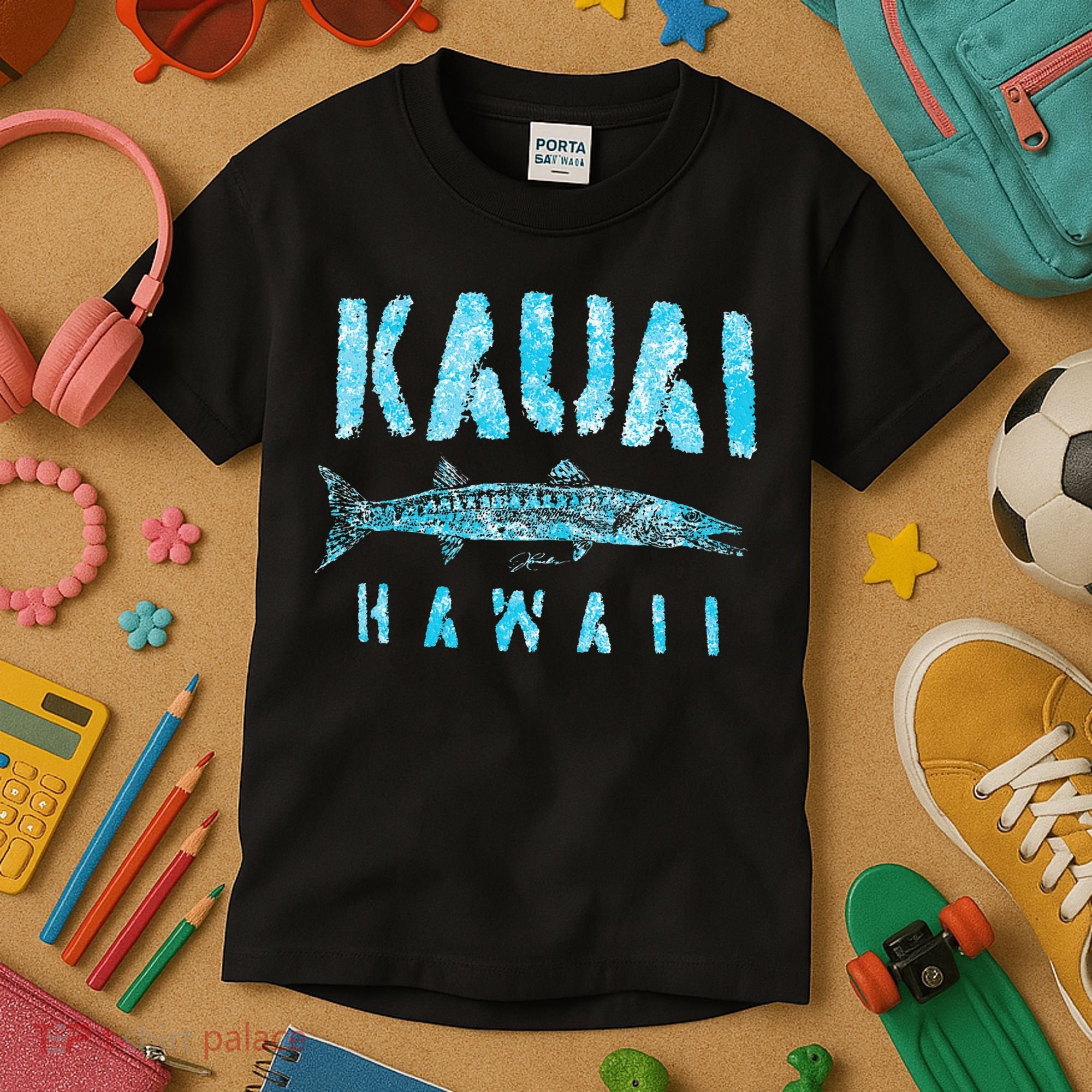 Kauai Hawaii Great Barracuda Kids T-Shirt