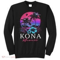 Kona Hawaii Hawaiian Hibiscus Flowers Surfer Souvenir Sweatshirt thumb 0