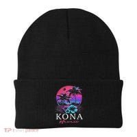 Kona Hawaii Hawaiian Hibiscus Flowers Surfer Souvenir Beanie thumb 0
