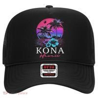 Kona Hawaii Hawaiian Hibiscus Flowers Surfer Souvenir Hat thumb 0