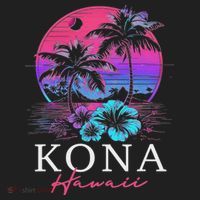 Kona Hawaii Hawaiian Hibiscus Flowers Surfer Souvenir Hat thumb 2