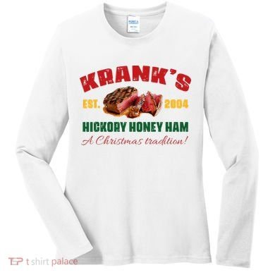 Krank's Hickory Honey Ham A Christmas Tradition Xmas Women's Long Sleeve Shirt